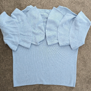 CATHERINE Malandrino layered long sleeve sky blue sweater women's Medium